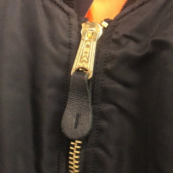 Alpha Industries Black Reversible MA-1 Bomber Flight Jacket - Picture 5 of 11